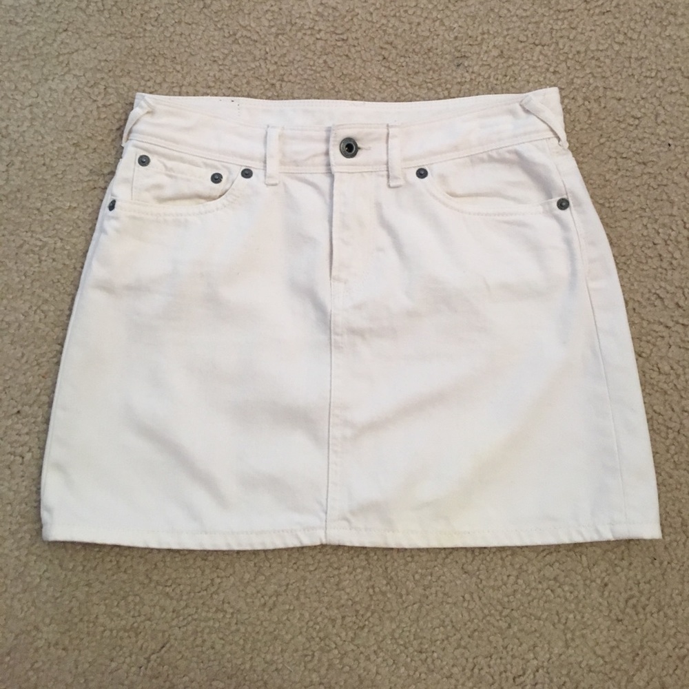 Jack Wills White Jean Skirt