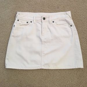 Jack Wills White Jean Skirt