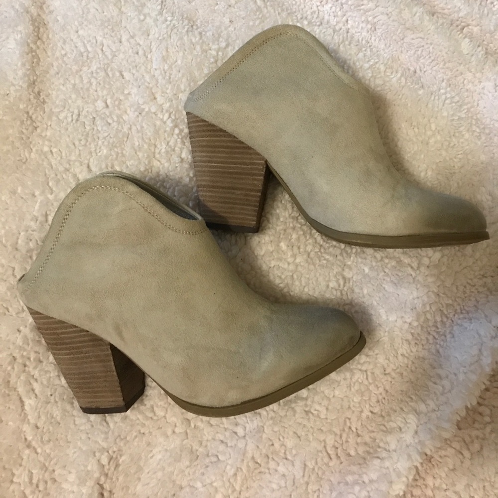 Tan booties