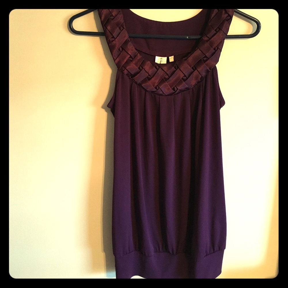 Deep Purple Braided Front Tank