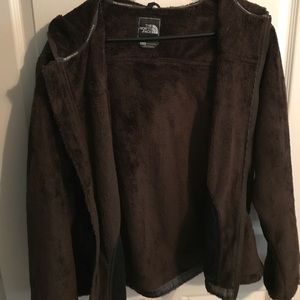 The North Face fuzzy brown jacket