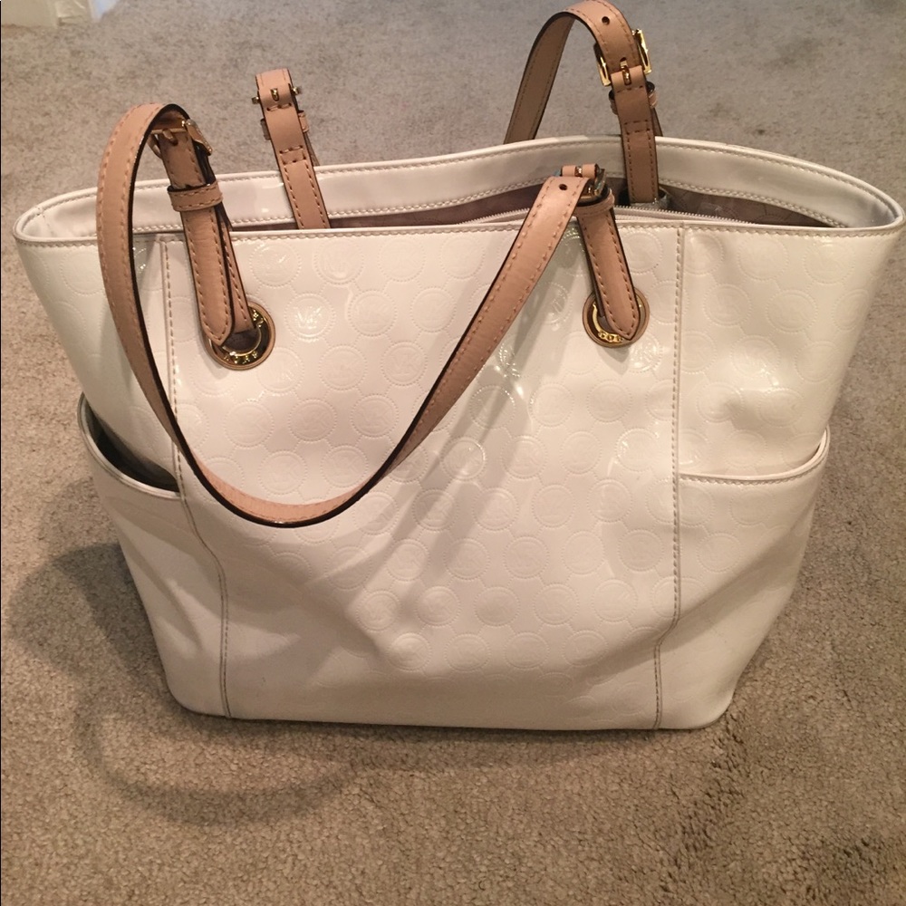 White Michael Kors Tote Bag