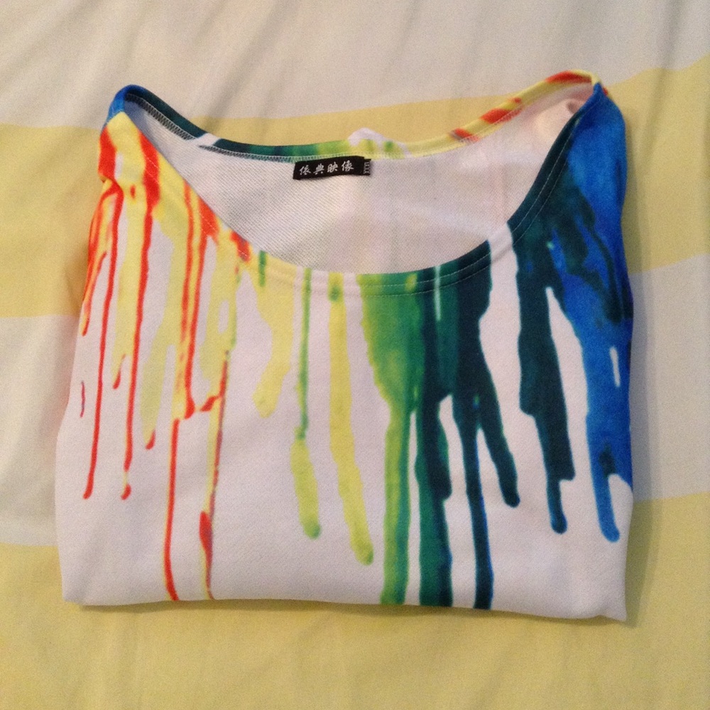 Unique paint drip pullover