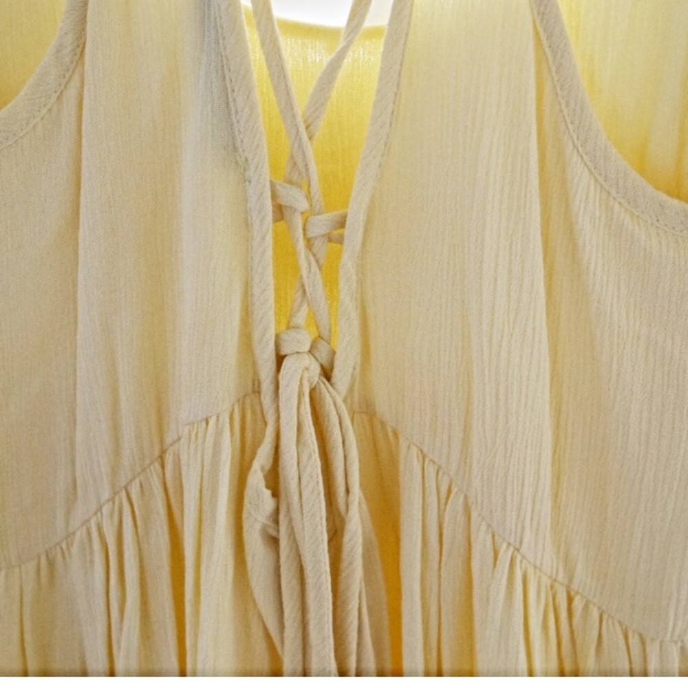 🔥 Sunshine yellow buttery soft baby doll tie back - Picture 4 of 6
