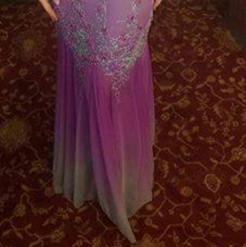 Handpainted, heat reactive Ema Savahl ombre gown - Picture 5 of 5