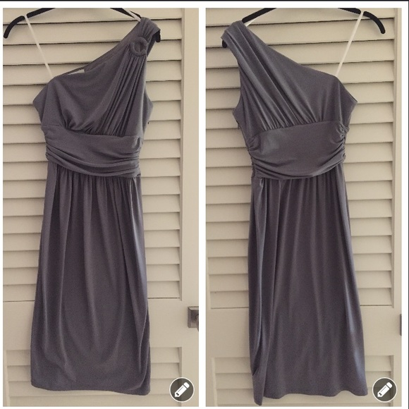 Maggy London Dresses - Gray One Shoulder Cocktail Dress | Maggy London Maggy London Dresses - Gray One Shoulder Cocktail Dress | Maggy London