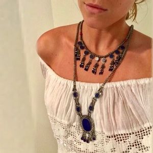 Free People Tribal Gypsy Statement Necklace