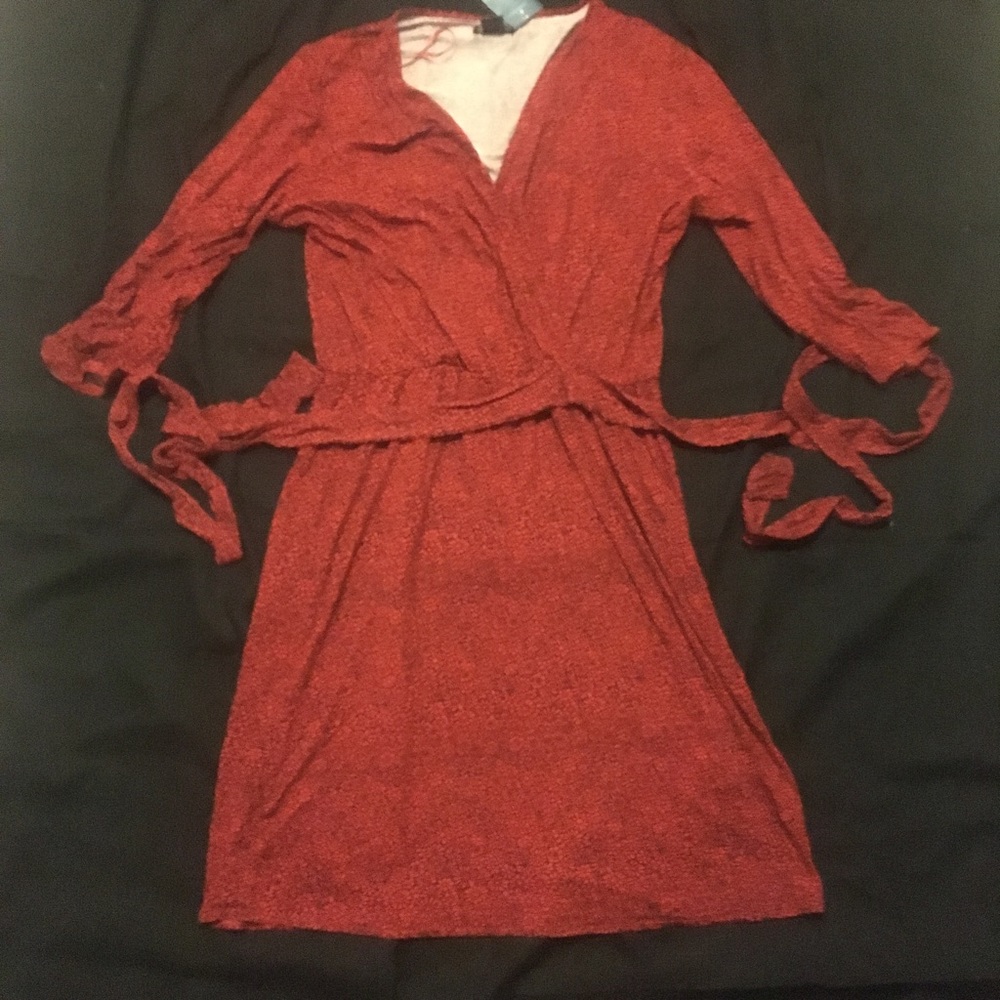 NWT Lucky Brand Floral Print Faux Wrap Dress