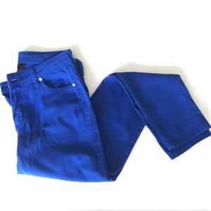 Bisou Bisou straight leg electric blue jeans