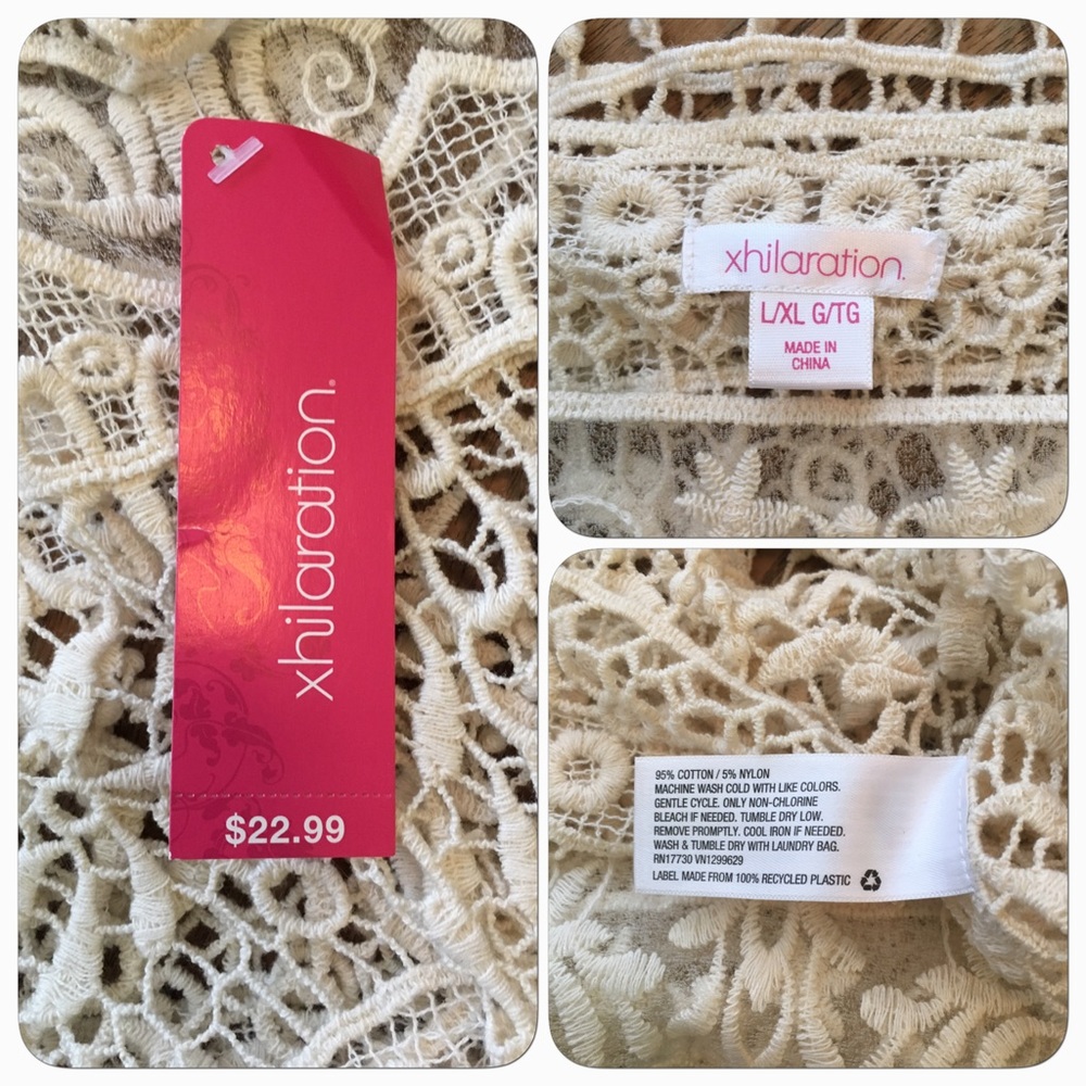 Crocheted Boxy Sheer Top - Picture 4 of 4