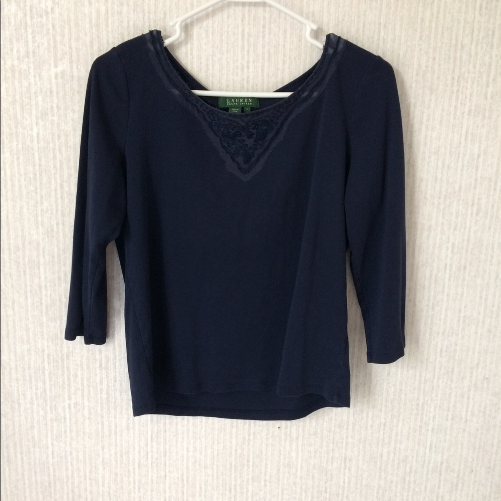 Ralph Lauren navy blue top