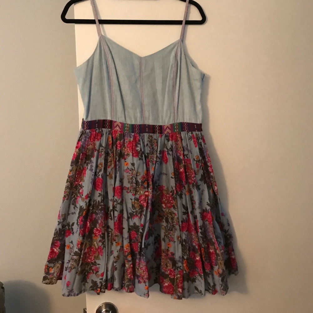 Chambray and floral dress