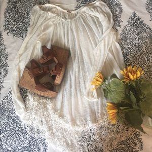 Free People Sheer Long Sleeve Dress