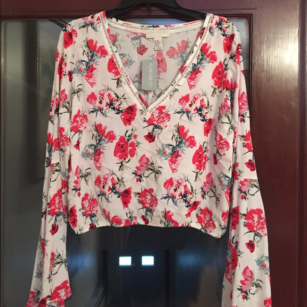 Forever 21 Plus Flowery Blouse