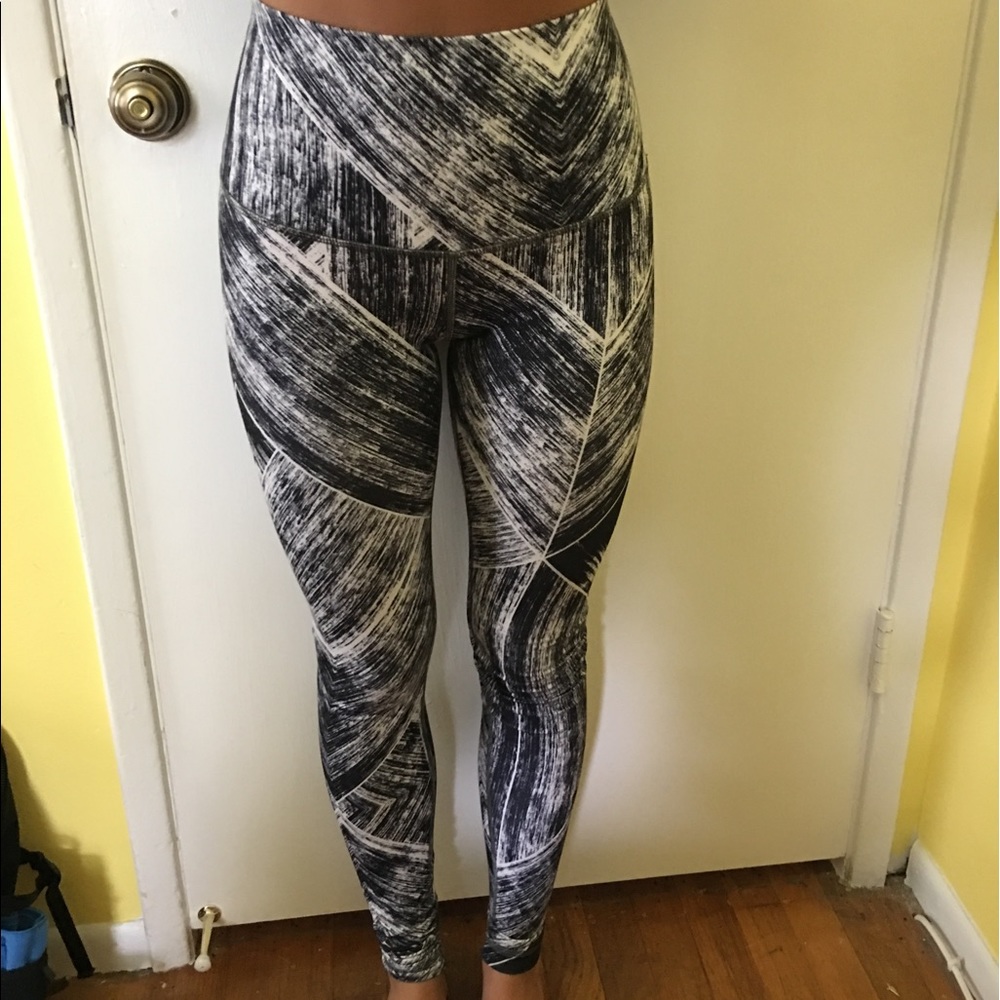 Limited edition black and white lululemon pants