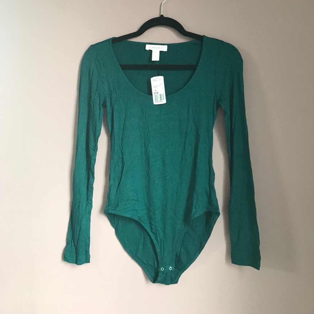 NWT Teal Ribbed Bodysuit