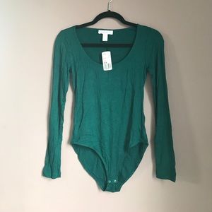 NWT Teal Ribbed Bodysuit