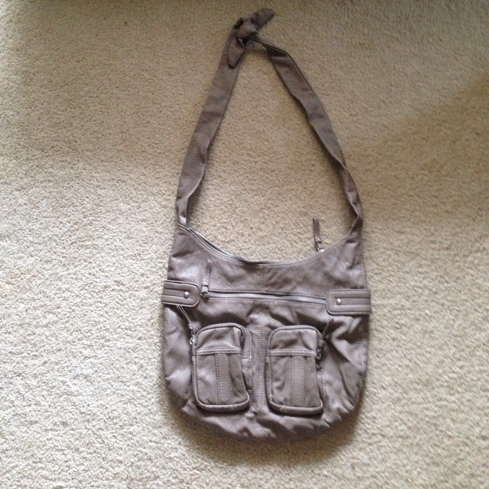 American Eagle crossbody bag/purse gray/green/tan