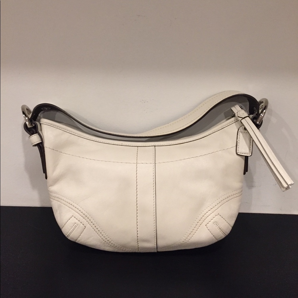 COACH - Leather Cream/White Mini Hobo