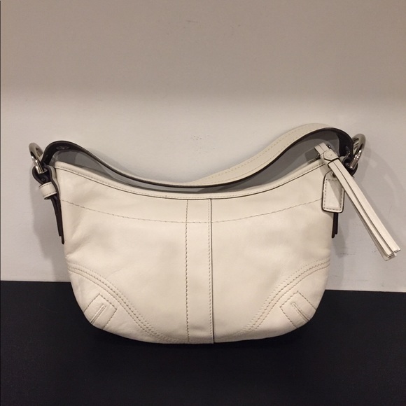 COACH - Leather Cream/White Mini Hobo - Picture 1 of 6