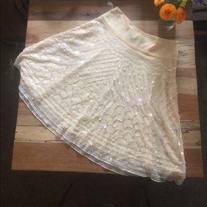 Blush pink sparkly skirt