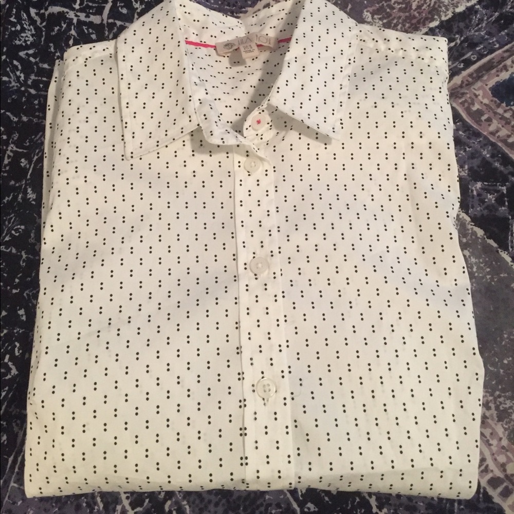 Lila Rose Polka Dot Button-Down