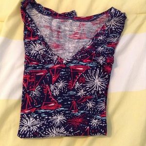 Lilly Pulitzer Michelle v neck top