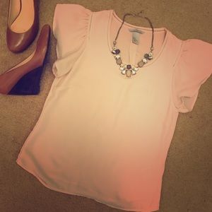 H&M light pink blouse