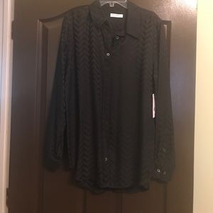 Equipment Black Chevron Button-down