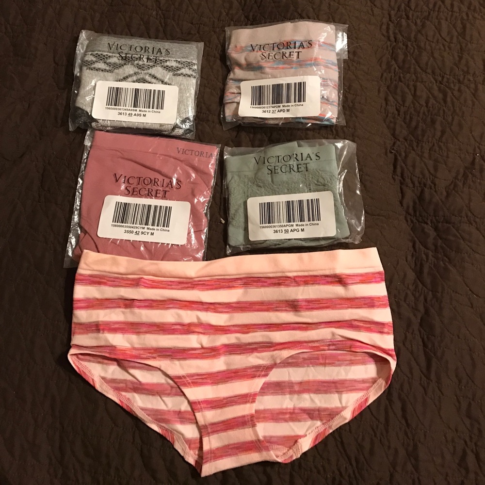 5 pair VS hipster panties