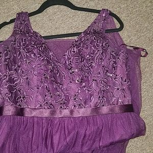 Mori Lee purple beaded & embroidered gown size 12