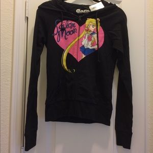 Hot Topic Sailor Moon zip Front Hoodie Size S