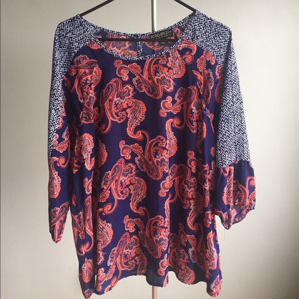 Paisley print top