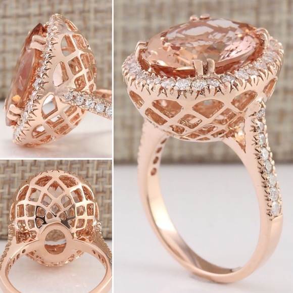Morganite & rose gold ring ✨HP✨ - Picture 3 of 4