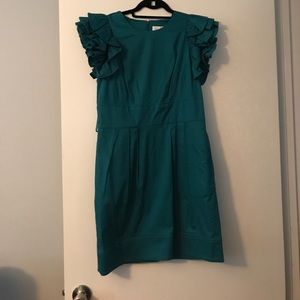 Jessica Simpson Turquoise Ruffle Sleeve Dress