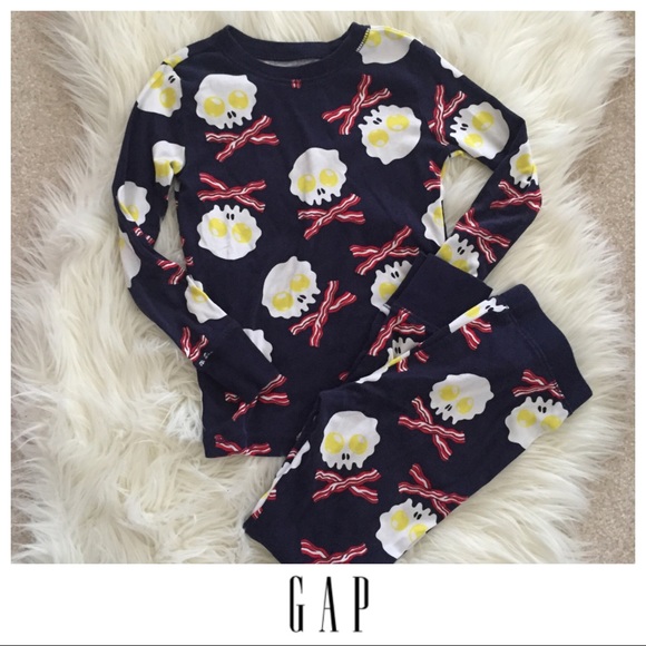 bacon and eggs baby pajamas