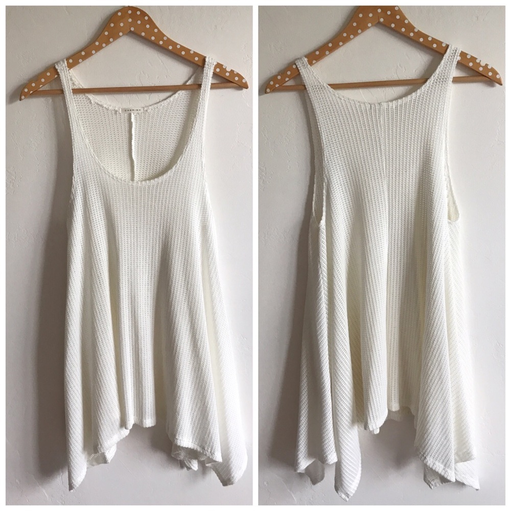 BUNDLE ONLY💖DEFECT‼️‼️Ivory Knit Tank Top - Picture 3 of 6