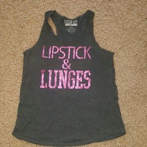 Lipstick and Lunges workout tank