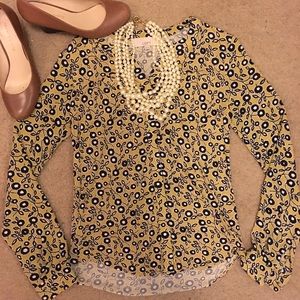 LOFT flower blouse