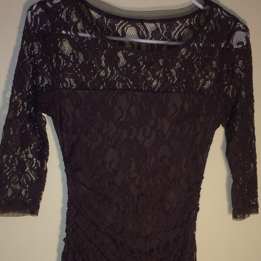 MaxandCleo sz 2 NWT cappuccino fitted lace dress