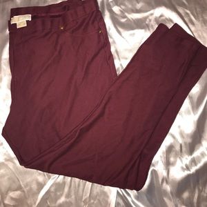 Michael kors burgundy jegging