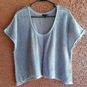 Torrid Gray Mesh Crop Top