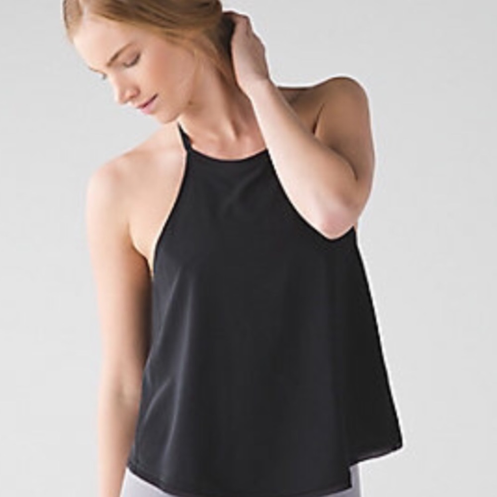 lululemon free spirit tank blk sz 4