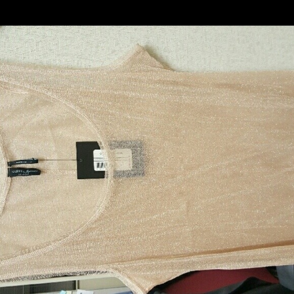 Transparent gold shimmery tank
