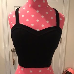 🔥TOPSHOP Black Bra Top🔥 with zip-up open back