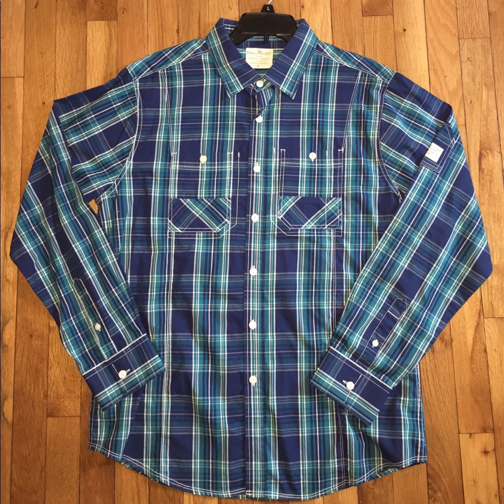 Marc Ecko plaid long sleeve button down shirt