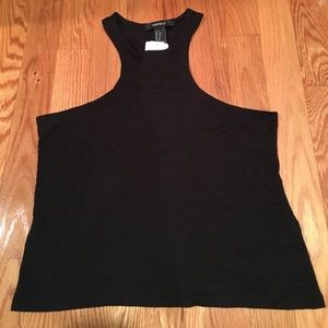 Racerback/Racerfront black crop top