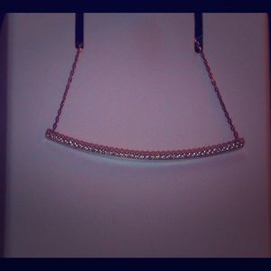 Rose gold plated with cz necklace