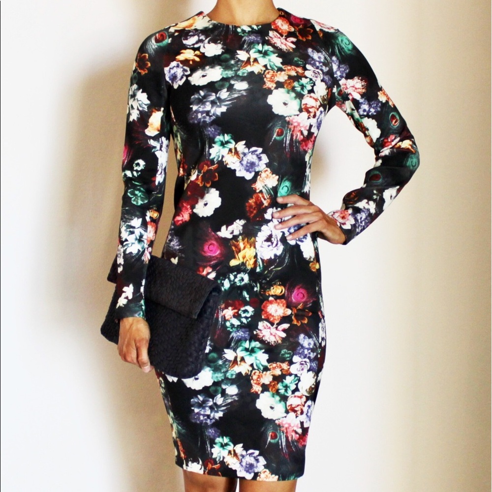Felicity & Coco Floral Long-Sleeved Dress