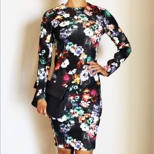 Felicity & Coco Floral Long-Sleeved Dress